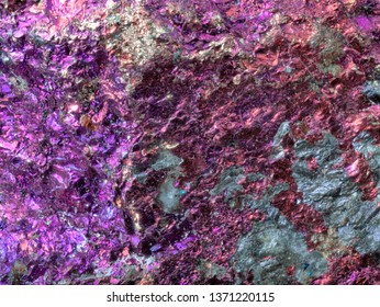lilac colored chalcopyrite texture macro photo - Shutterstock ID 1371220115