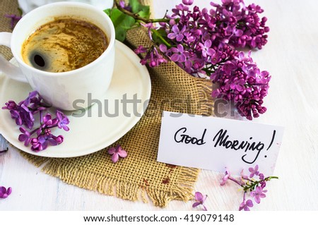 Lovely Good Morning Flowers And Coffee Awesome Greeting Hd