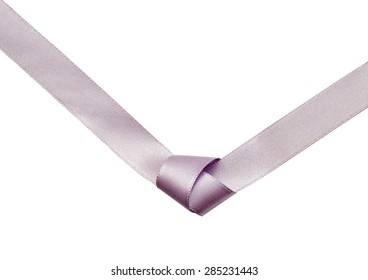 Lilac Ribbon Knot  Isolated On White