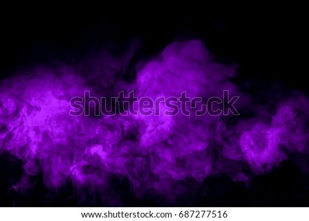Lilac smoke on black