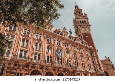 Lille, France 20-06-2022: The City Lille During Summer