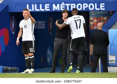 LILLE METROPOLE FRANKREICH STADIUM PIERRE MAUROY, 26.Juni 2016 Fussball - EURO 2016 - Germany Vs Slowakai

Head Coach Joachim Löw Germany Changes Lukas Podolski Germany Goes In Jérôme Boateng Germany