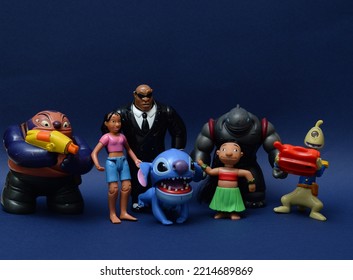 Lilo And Stitch Action Figures By  McDonald's Happy Meal Toys In 2002.