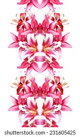 lily mirror seamless background - Shutterstock ID 231605425