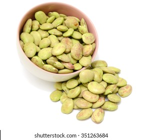 Lima Beans Isolated On White Background