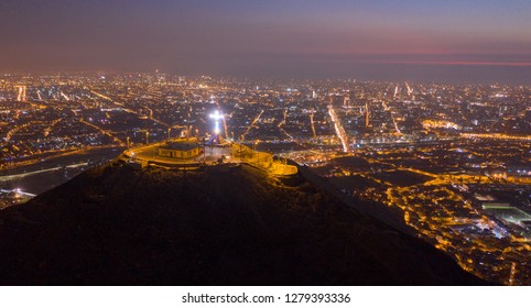 LIma City From San Cristobal Hill At Sunset.