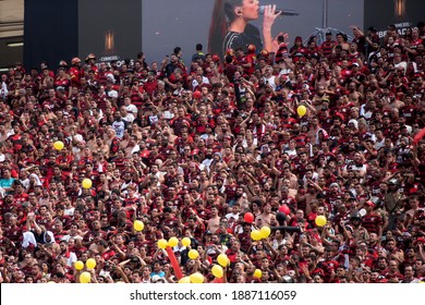 Lima, Peru, Novembro 23, 2019: Flamengo X River Plate In The Single Final Of The Libertadores De America Cup 2019 At The Monumental Stadium 