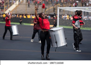 Lima, Peru, Novembro 23, 2019: Flamengo X River Plate In The Single Final Of The Libertadores De America Cup 2019 At The Monumental Stadium 