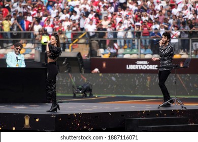 Lima, Peru, Novembro 23, 2019: Flamengo X River Plate In The Single Final Of The Libertadores De America Cup 2019 At The Monumental Stadium 