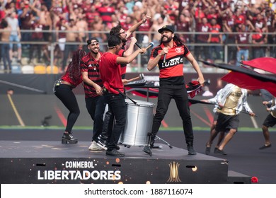 Lima, Peru, Novembro 23, 2019: Flamengo X River Plate In The Single Final Of The Libertadores De America Cup 2019 At The Monumental Stadium 