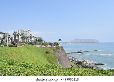 Lima Peru - October 17 2016 - Street View Of Mraflores, Newtown