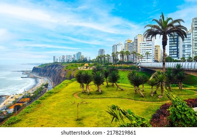 Lima Peru Urban Landscape Miraflores View Stock Photo 2178219861 