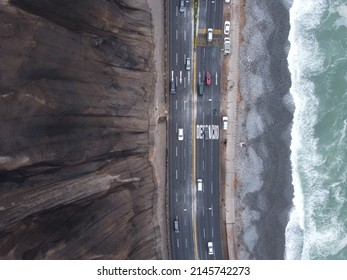 Lima Road Pacific Ocean Aerial