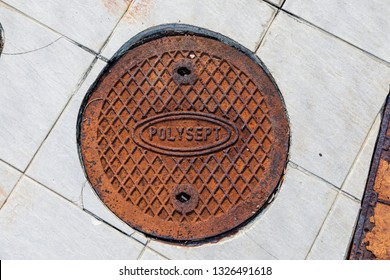 Limbang, Sarawak, Malaysia - December 6 2018: Rusty Duct Covers