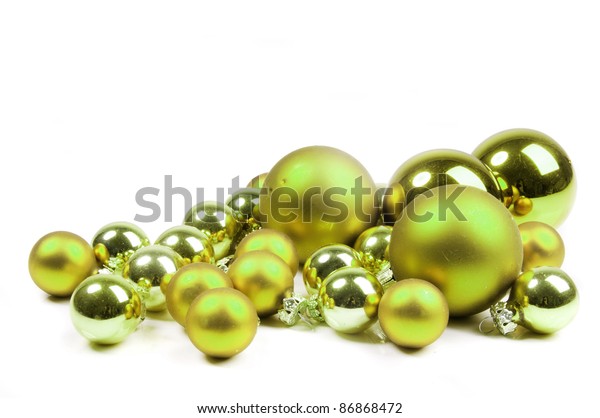 Lime Green Christmas Balls Stock Photo Edit Now 86868472