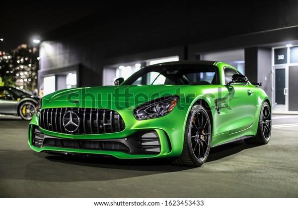 Lime Green Mercedes Benz in Miami, FL, US  - March\
20th 2019