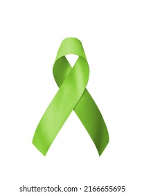 Lime Green Ribbon For Mental Health Illness, Lymphoma Cancer Awareness, Lyme Disease, Spinal Cord Injuries, Kabuki Syndrome, Duchenne Muscular Dystrophy, And Sexually Transmitted Diseases (STD)