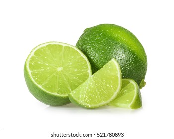 Lime isolated on white background - Shutterstock ID 521780893