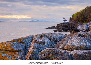 Lime Kiln Lighthouse On San Juan Island, Washington