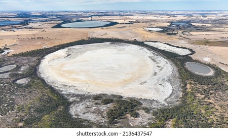 Lime lake- a salt lake near Wagin in a wheat-belt region of Western Australia. 