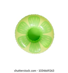 A Lime / Lemon Pool Floats Isolate In White Background.