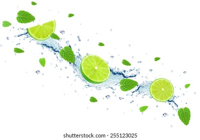 Lime And Water Splash