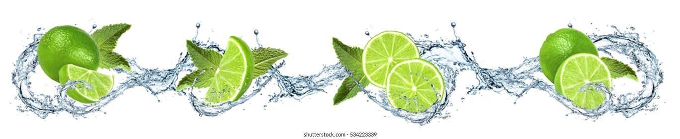 Lime And Water Splash