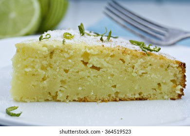 Lime Yoghurt, Olive Oil Cake Slice