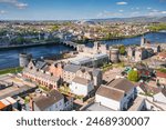 Limerick city scenery by the Shannon river, Ireland