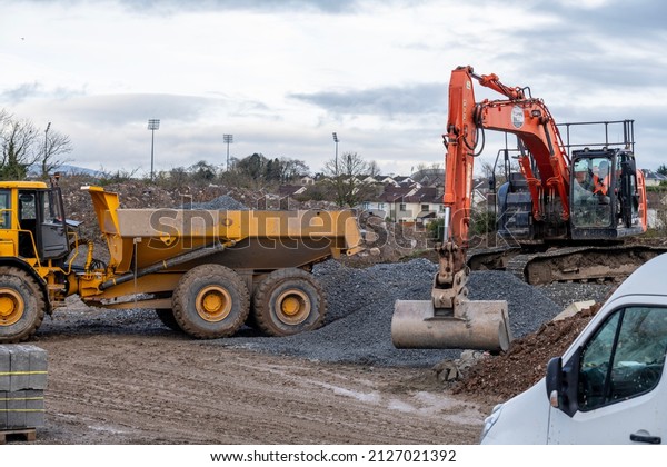 Limerick,Ireland,02,02,2022,View of\
new housing development in Limerick, Caherdavin,Condel Road near\
Clonmacken\
Roundabaut