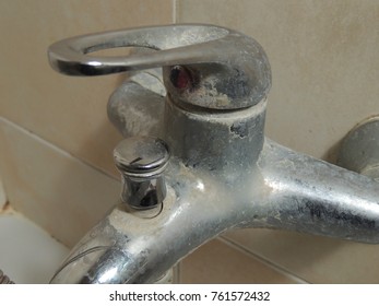 Limescale On Tap In Bathroom