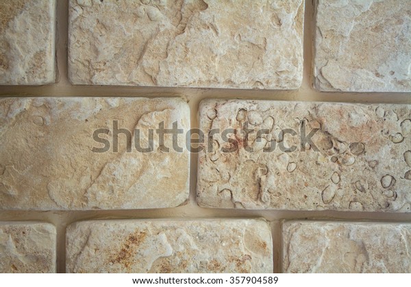 Limestone Bricks Great Element Home Interior Stock Image