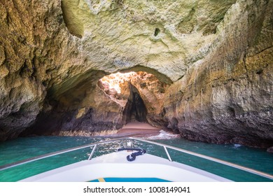 Limestone Cave On The Algarve, Portugal