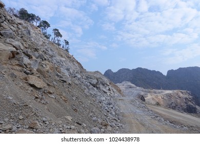 Limestone mining, Open pit mine