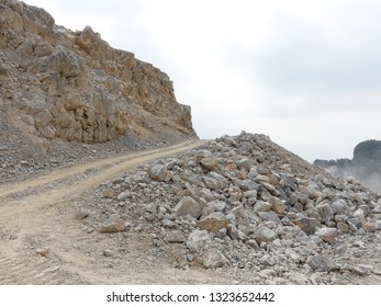 Limestone mining, quarry.