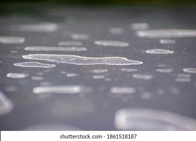 Limestone on a car surface