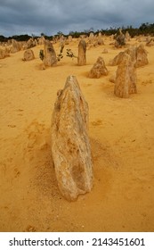 Limestone Pillars, Amazing Rock Formations In The Desert