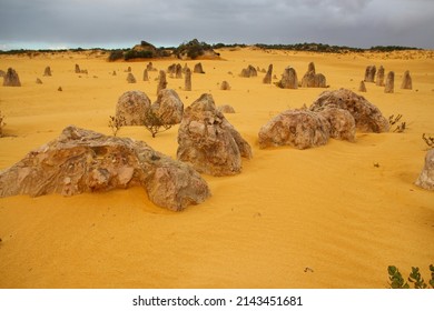 Limestone Pillars, Amazing Rock Formations In The Desert