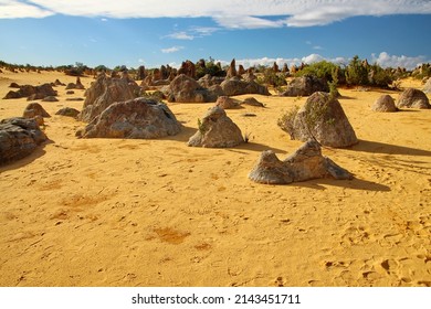 Limestone Pillars, Amazing Rock Formations In The Desert