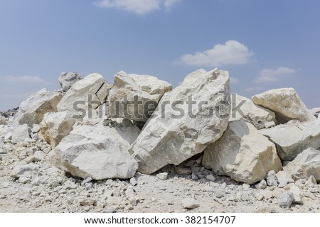 limestone in quarry