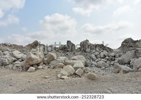 Limestone quarry, Cambodia.