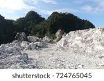 Limestone quarry, Mining.