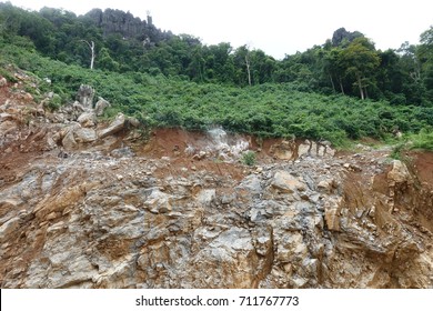 Limestone quarry, Mining.