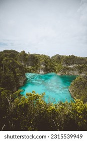 Limestone rocky islands of Wayag, Raja Ampat National Park, Papua, Indonesia