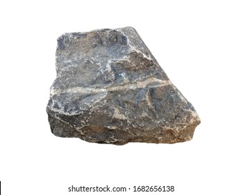 Limestone Specimen (Sedimentary Rock) isolated on white background.