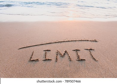 limit concept, line and word on the sand - Shutterstock ID 789507466