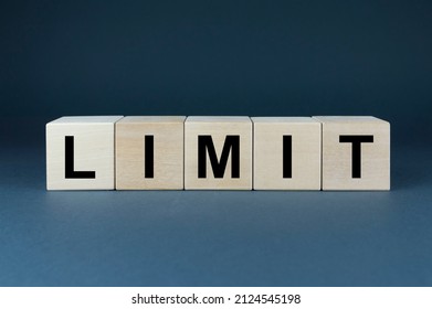 Limit. Cubes form the expression limit. Finance and business concept - Shutterstock ID 2124545198