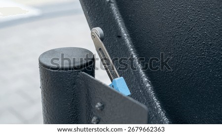 Limit switch roller lever and sensor mount on industrial frame