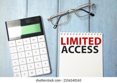 Limited Access Words On The White Notepad And Calculator