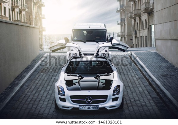 Limited Edition\
(1/350) Mercedes-Benz SLS AMG GT Final Edition & G63 AMG shot\
in Baku/Azerbaijan -\
10.19.2018